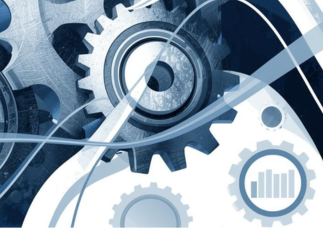 Zahnräder, die ineinander greifen, Wellenbewegungen