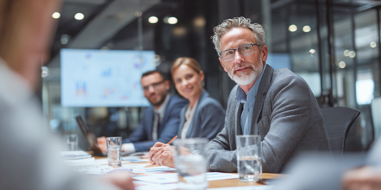Führungskräfte bei einem Meeting